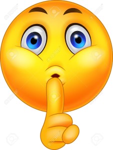 20219366-Emoticon-facendo-segno-di-silenzio-Archivio-Fotografico