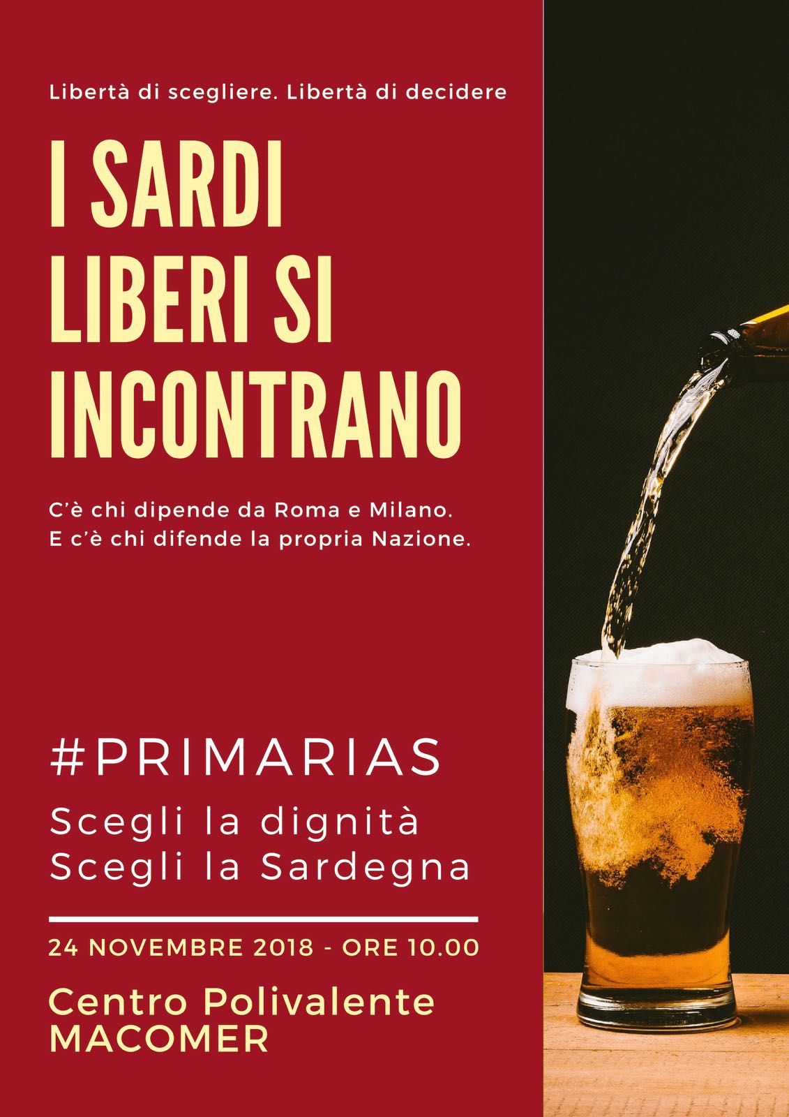 Sabato: assemblea dei sardi liberi. Passaparola