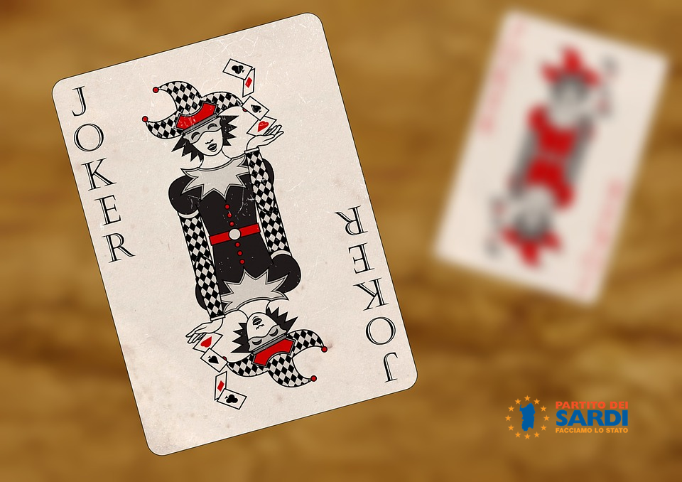 carte da gioco joker rosso nero gioco d'azzardo • Sardegna e Libertà